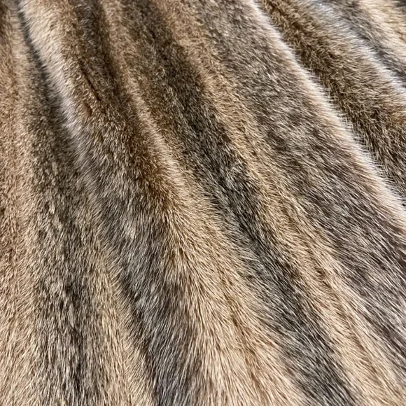 Bergorf Goodman Vintage Blush-Black Cross Mink Full Length Fur Coat - Picture 7 of 16